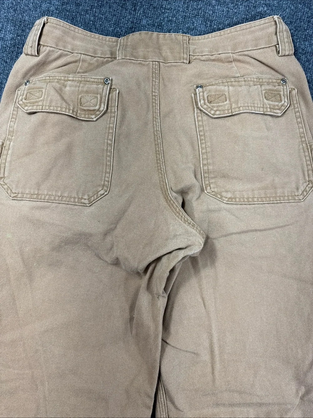 Duluth Trading Co Cargo Pants Mens 34x32 Tan Flex Fire Hose Workwear Utility